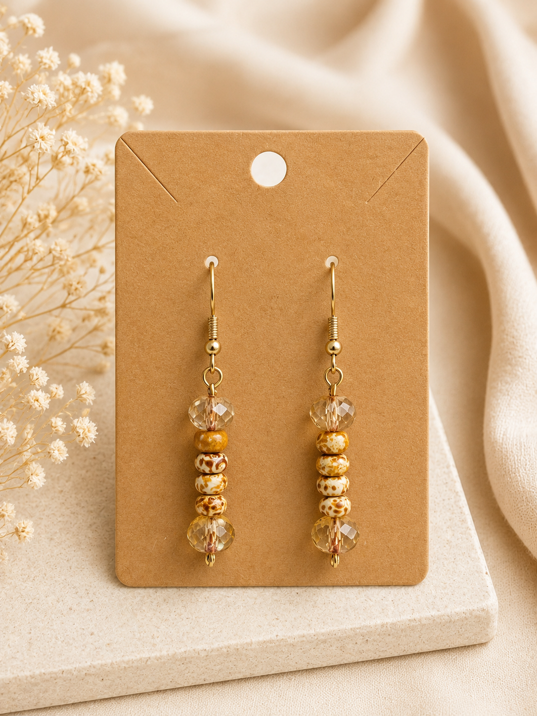 Golden Sands Drop Earrings