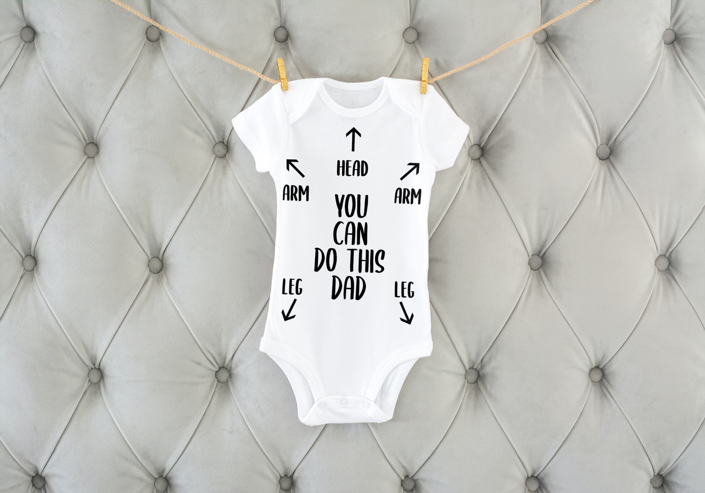 "You Can Do This Dad" Baby Bodysuit | Funny New Dad Outfit | Daddy Diaper Duty Onesie