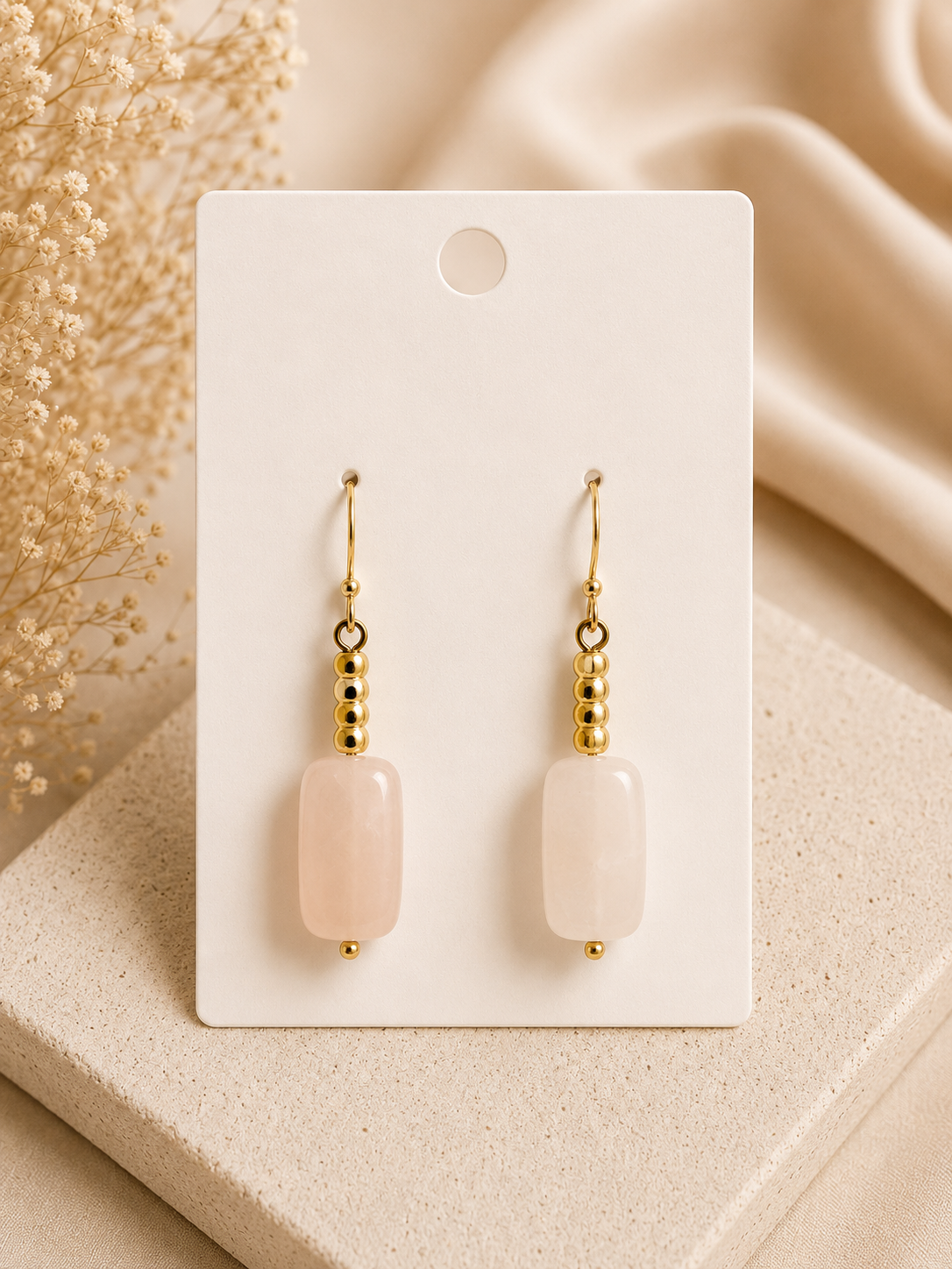 Blush Serenity Drop Earrings